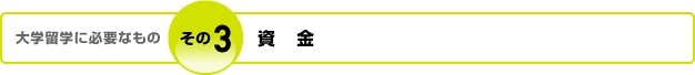 大学留学に必要なもの その1 資金