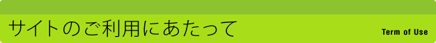 サイトのご利用にあたって