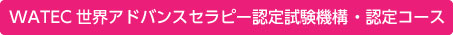 WATEC世界アドバンスセラピー認定試験機構 ・認定コース