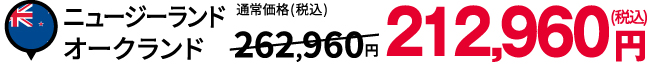 ニュージーランド オークランド :税込245,300円