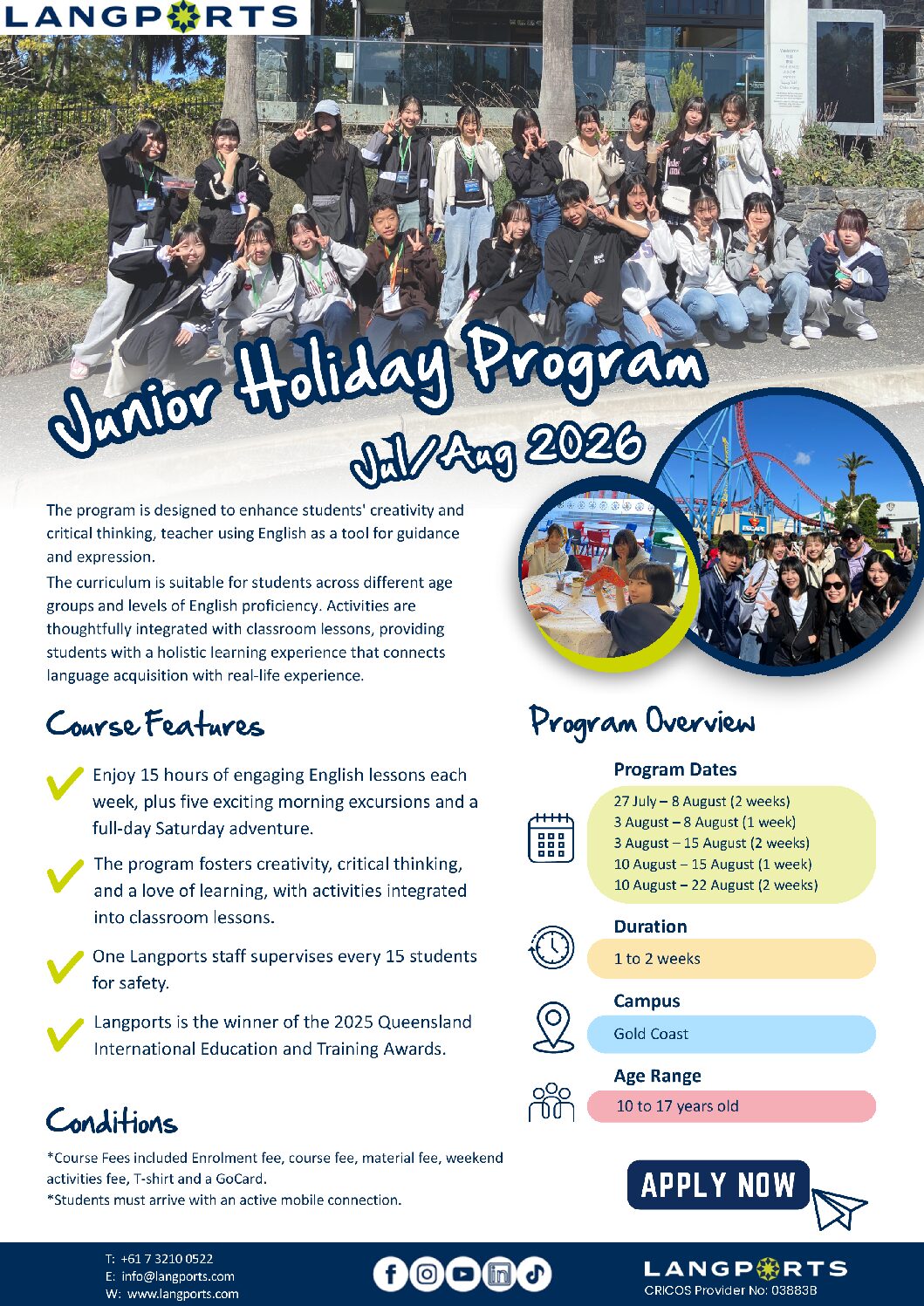 Langports Junior Holiday Program PDF