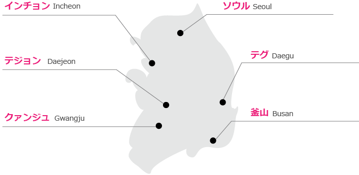 韓国地図