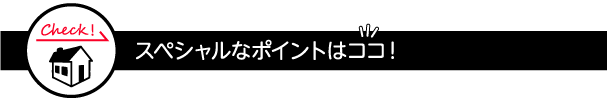 スペシャルなポイントはココ！