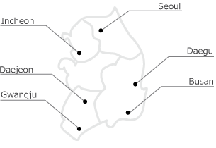 Map：韓国